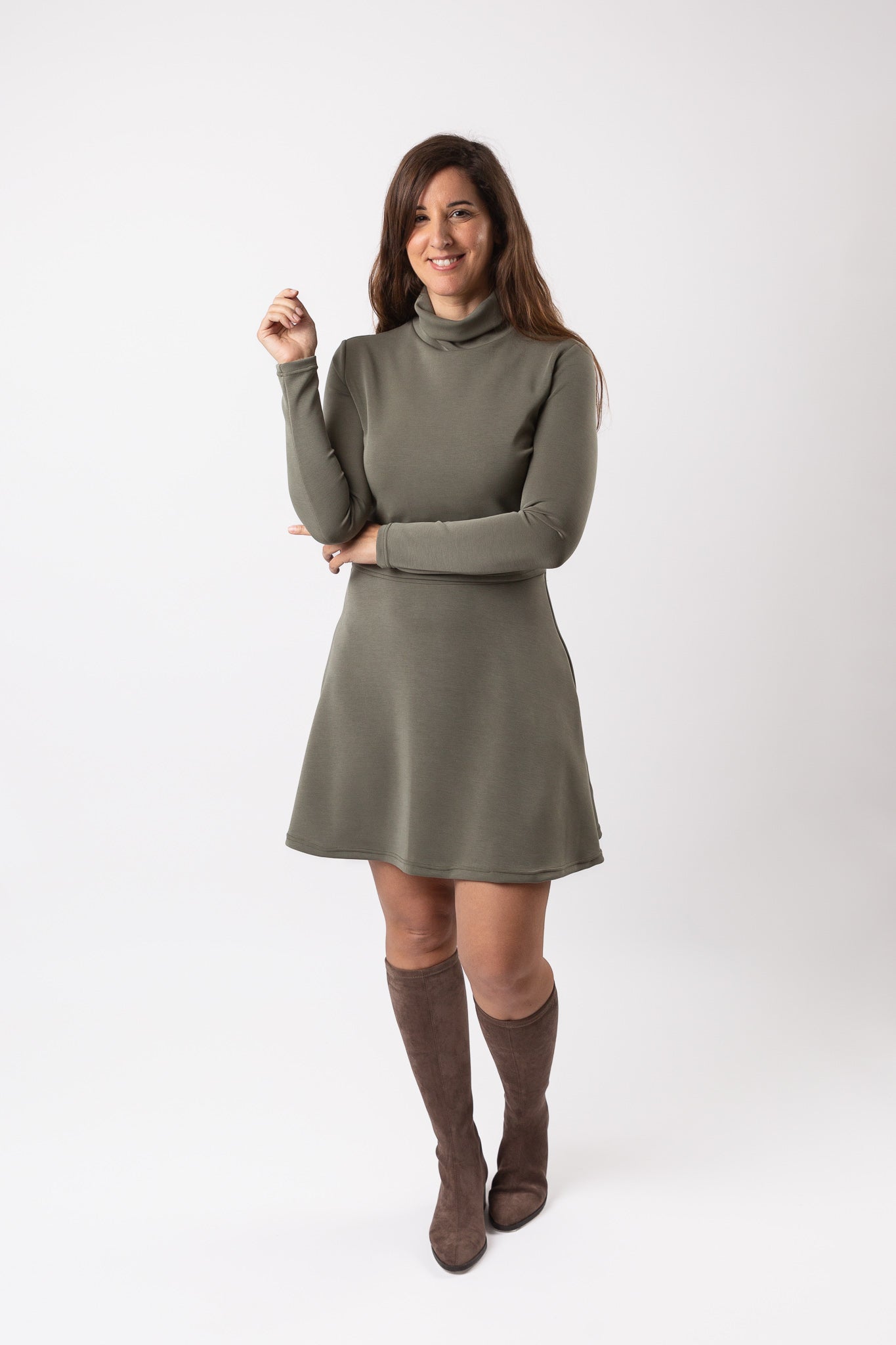 Vestido de lactancia EMMA verde | Ropa de lactancia para fiestas y eventos especiales