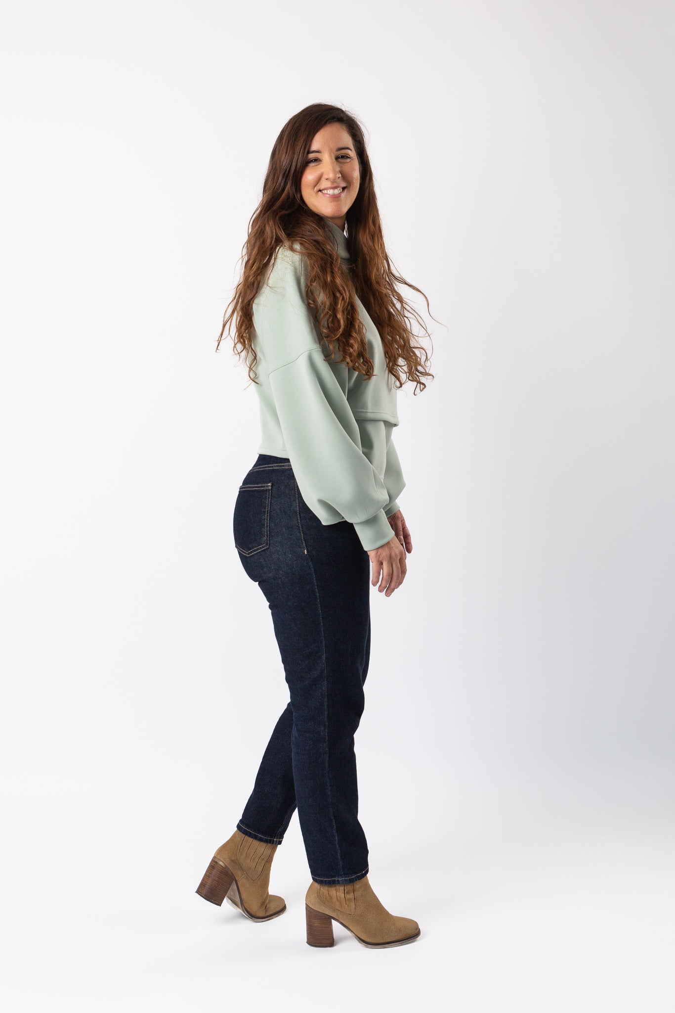 Sudadera de Lactancia KSENIYA menta | Ropa de lactancia elegante y de calidad